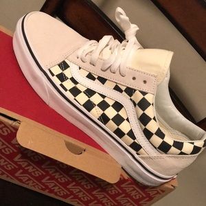 Checkerboard Vans (brand new)